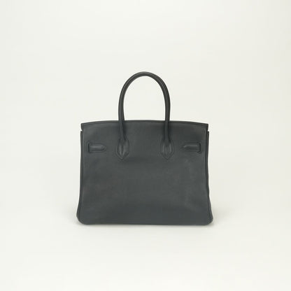 Hermes Birkin 30 Tote Bag Togo Noir Black Silver — view 3