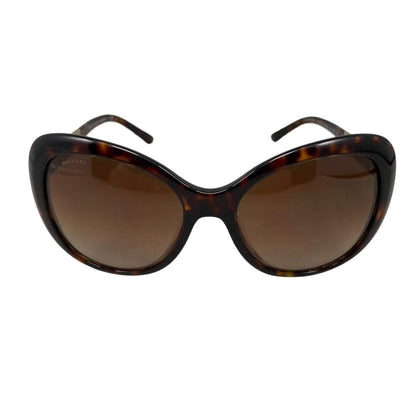 Bvlgari Sunglasses Oversized Butterfly Tortoiseshell Gold Eyewear — view 3