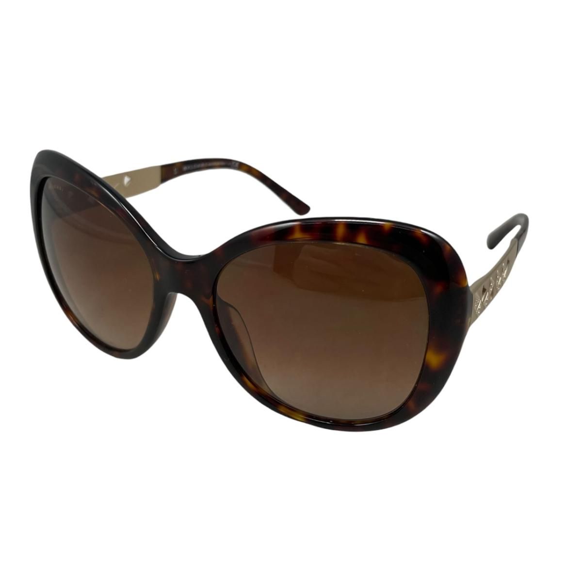 Bvlgari Sunglasses Oversized Butterfly Tortoiseshell Gold Eyewear