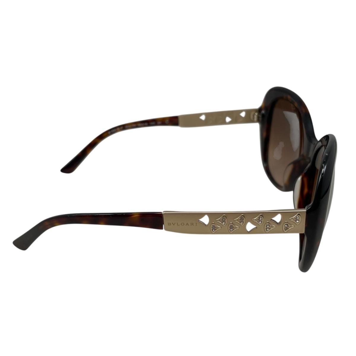 Bvlgari Sunglasses Oversized Butterfly Tortoiseshell Gold Eyewear — view 6