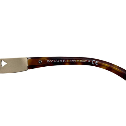Bvlgari Sunglasses Oversized Butterfly Tortoiseshell Gold Eyewear — view 8