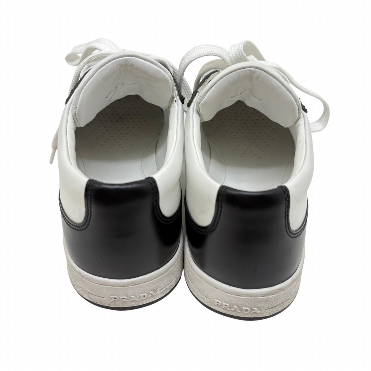 Prada Sneakers White Black Leather 8.5 — view 8