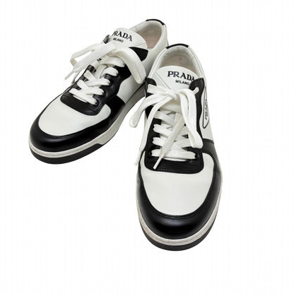 Prada Sneakers White Black Leather 8.5