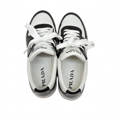 Prada Sneakers White Black Leather 8.5 — view 7