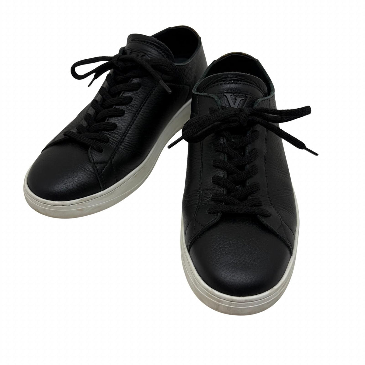 Louis Vuitton Sneakers 7 Black Brown Leather Monogram Rubber