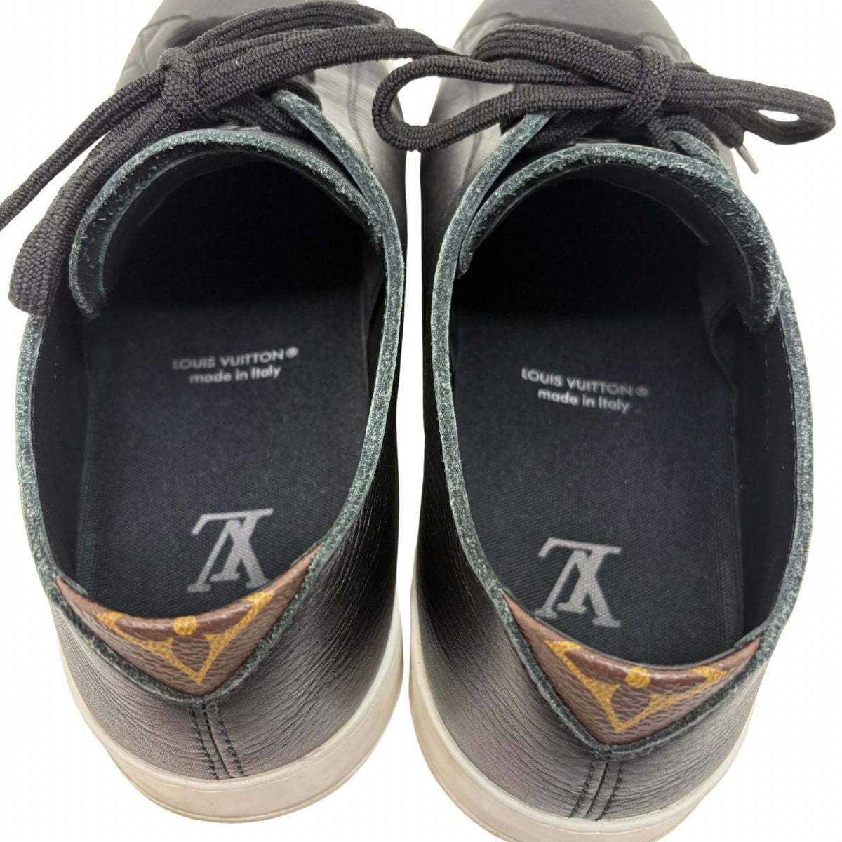 Louis Vuitton Sneakers 7 Black Brown Leather Monogram Rubber — view 7
