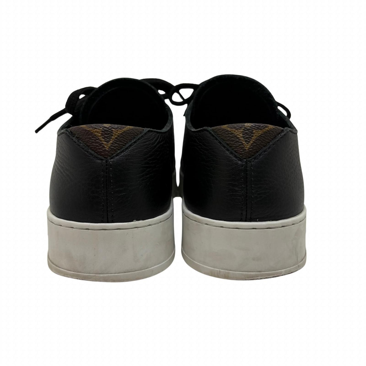Louis Vuitton Sneakers 7 Black Brown Leather Monogram Rubber — view 6
