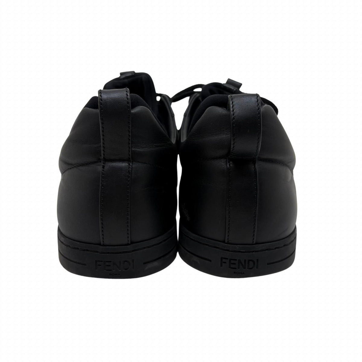 Fendi Bugs Monster Sneakers 7 Black Leather — view 6
