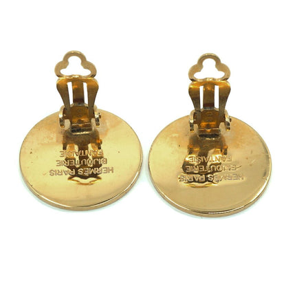 Hermes Sellier Earrings Gold — view 4