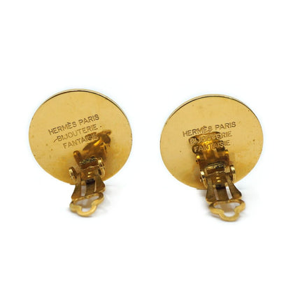 Hermes Sellier Earrings Gold — view 2