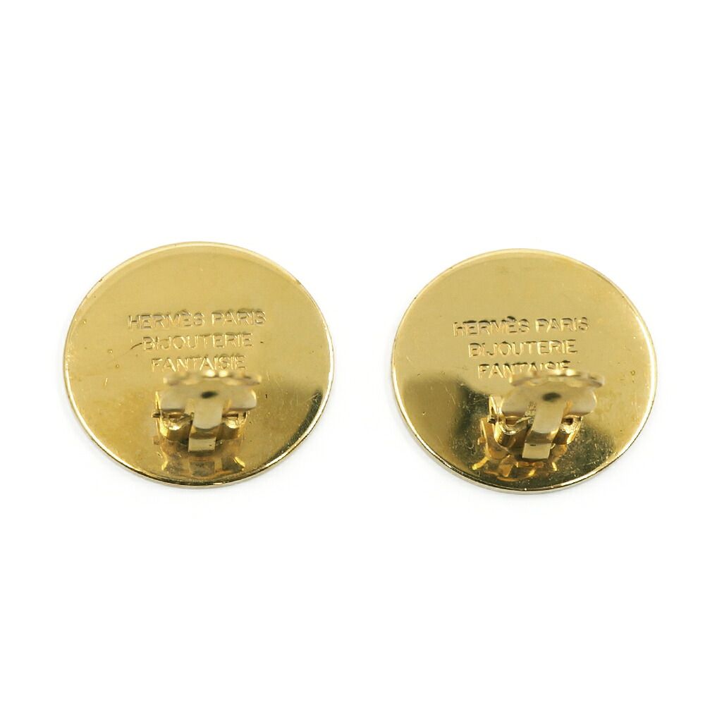 Hermes Sellier Earrings Gold — view 3