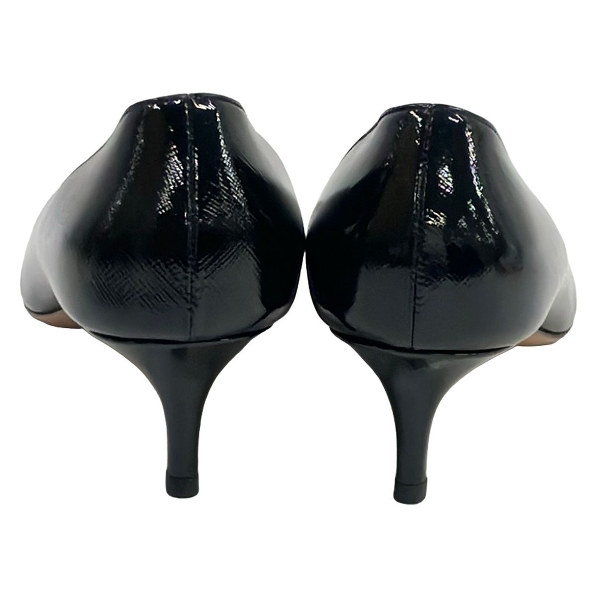 Prada Pumps Black Leather Heels — view 3