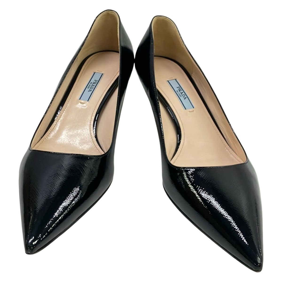 Prada Pumps Black Leather Heels — view 2