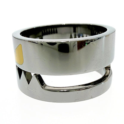 Fendi Enamel Palladium Polished Metal Bag Bugs Monster Ring — view 2