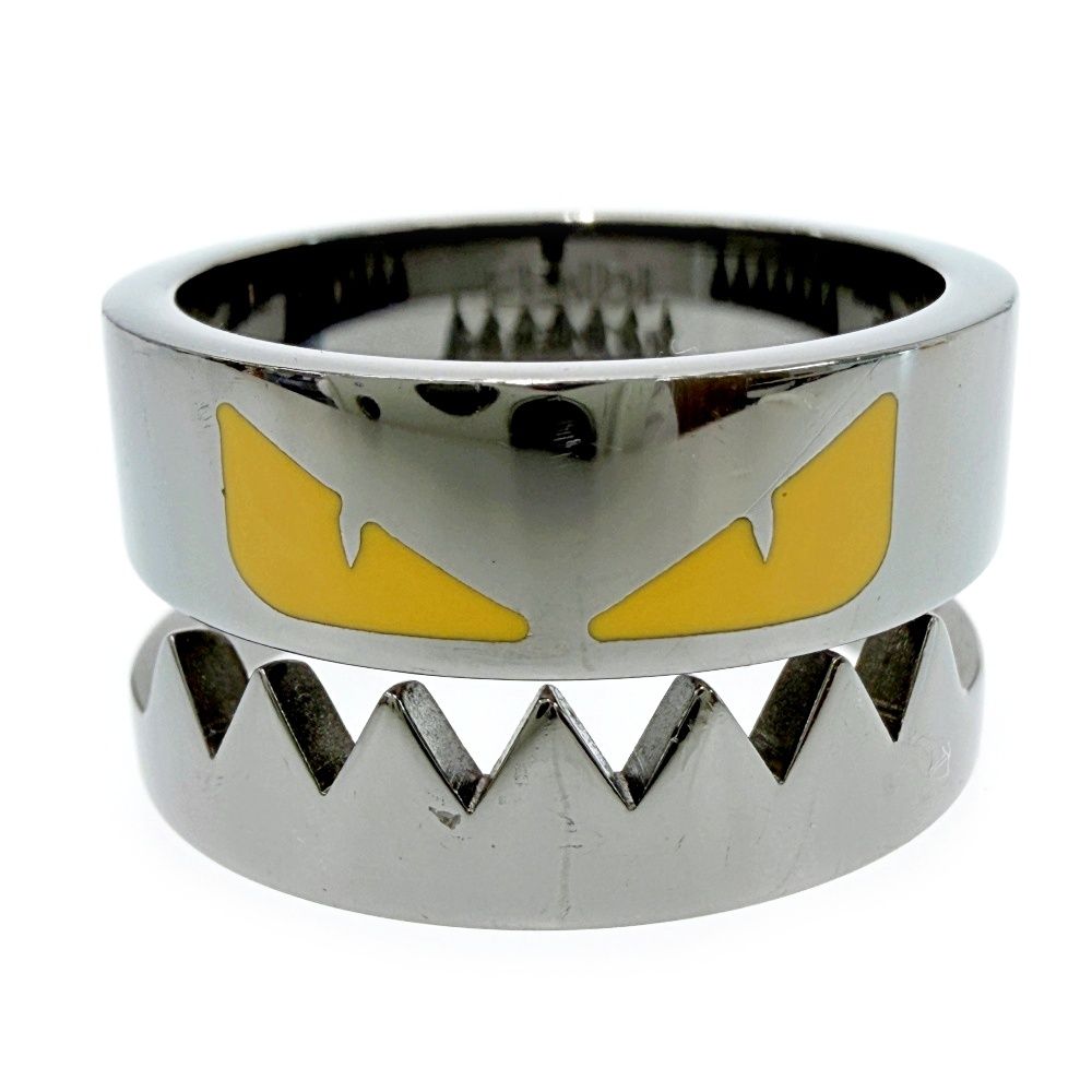 Fendi Enamel Palladium Polished Metal Bag Bugs Monster Ring