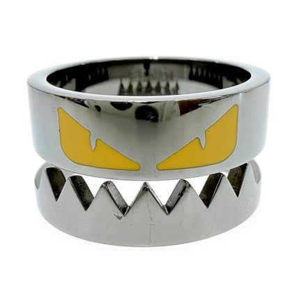 Fendi Enamel Palladium Polished Metal Bag Bugs Monster Ring
