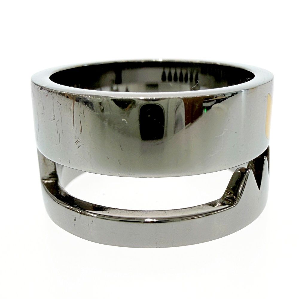 Fendi Enamel Palladium Polished Metal Bag Bugs Monster Ring — view 4