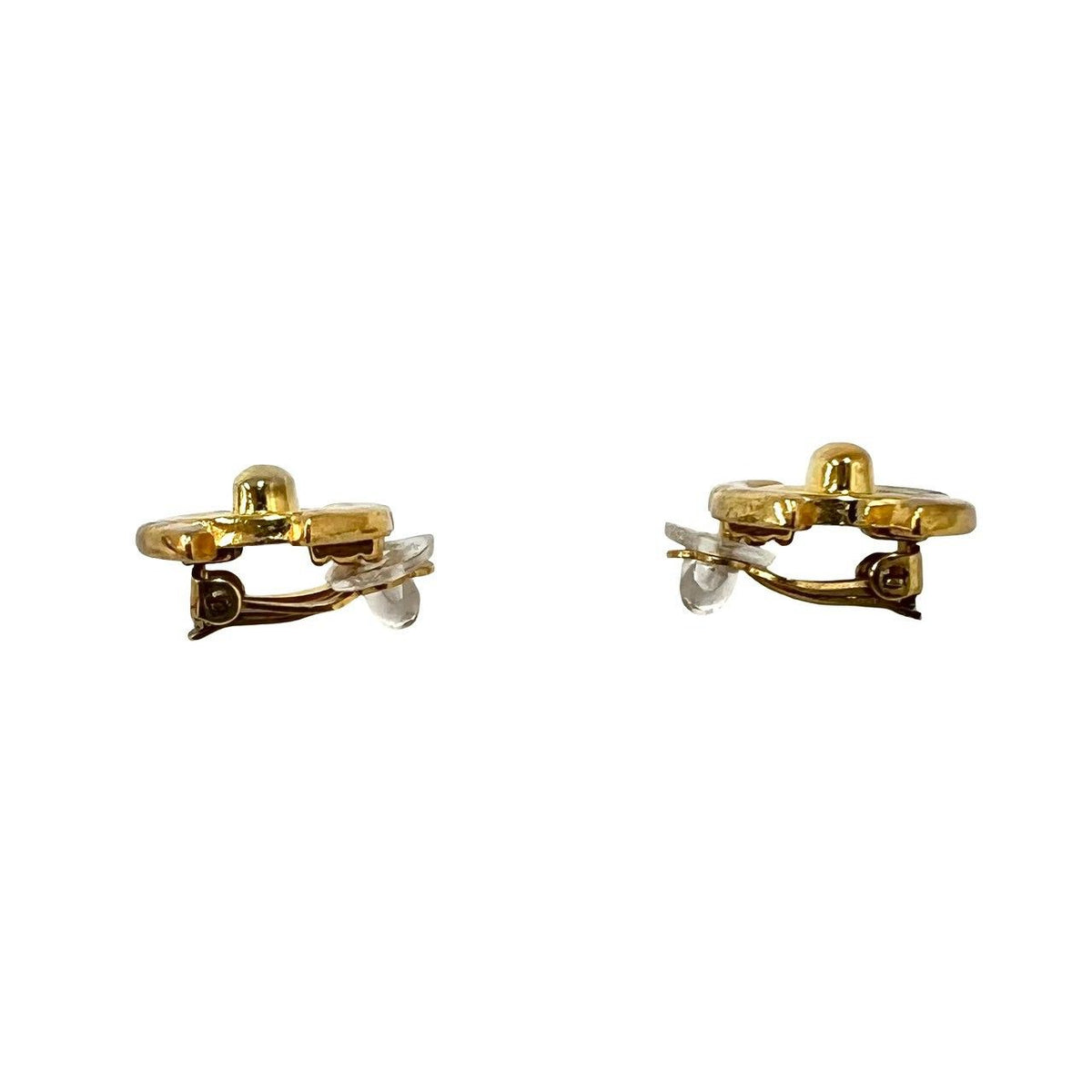 Chanel With Rice 96P Vintage CC Logo Earrings Ear Cuff Gold — view 5