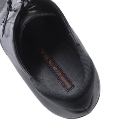 Prada Business Shoes Lace-up Leather Black 8.5 — view 6
