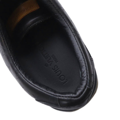 Louis Vuitton Sneakers Monogram Leather Lace-up Black 8 — view 8