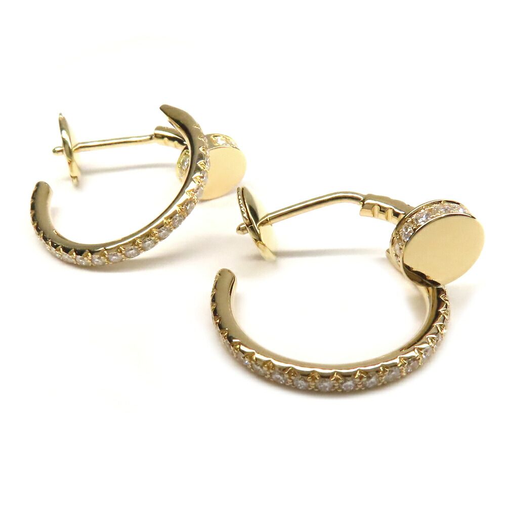 Cartier Juste un Clou Hoop Earrings Small Pave Diamond 1 — view 2