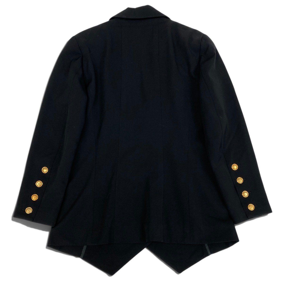Chanel CC Button Asymmetrical Jacket CC Vintage Blazer Black — view 3