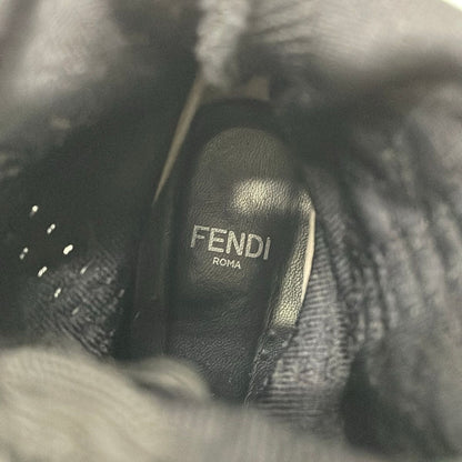 Fendi Short Boots Black Khaki Gray Beige Zucca Pattern — view 5