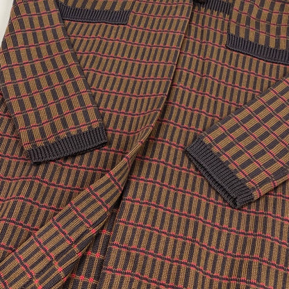 Prada Knit Dress Plaid Multicolor Silk 40 — view 5