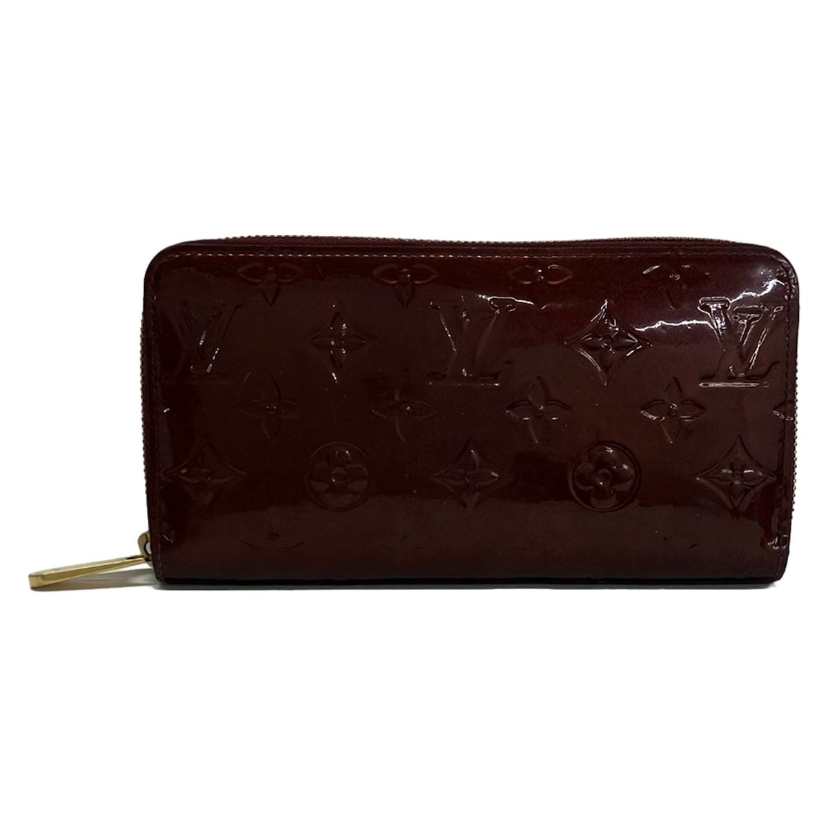 Louis Vuitton Wallet Monogram Vernis Zippy Rouge Fauvist Leather