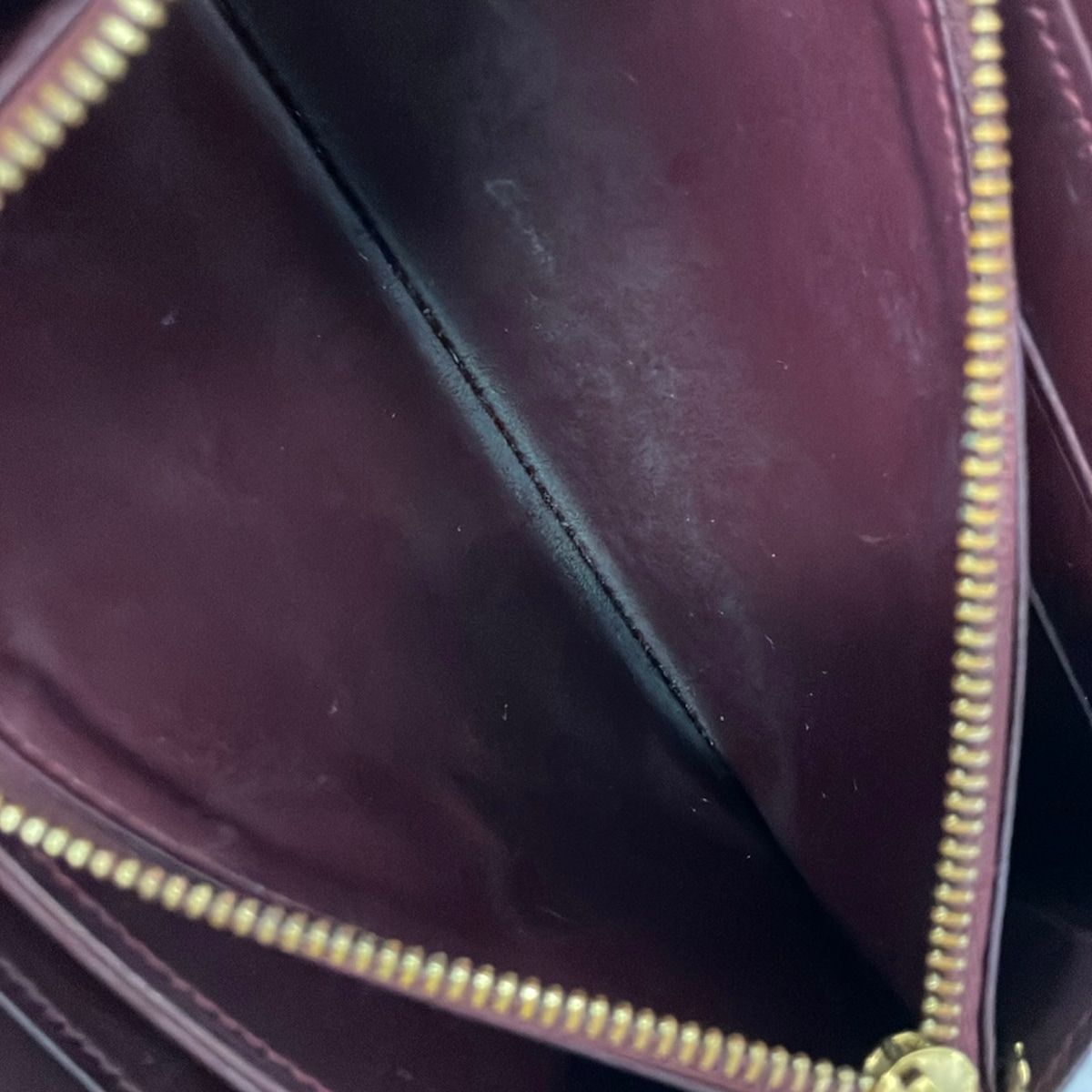 Louis Vuitton Wallet Monogram Vernis Zippy Rouge Fauvist Leather — view 4