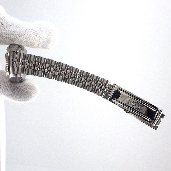Rolex Watch Datejust Ivory Computer Dial Carving Date 18k White Gold SS — view 8