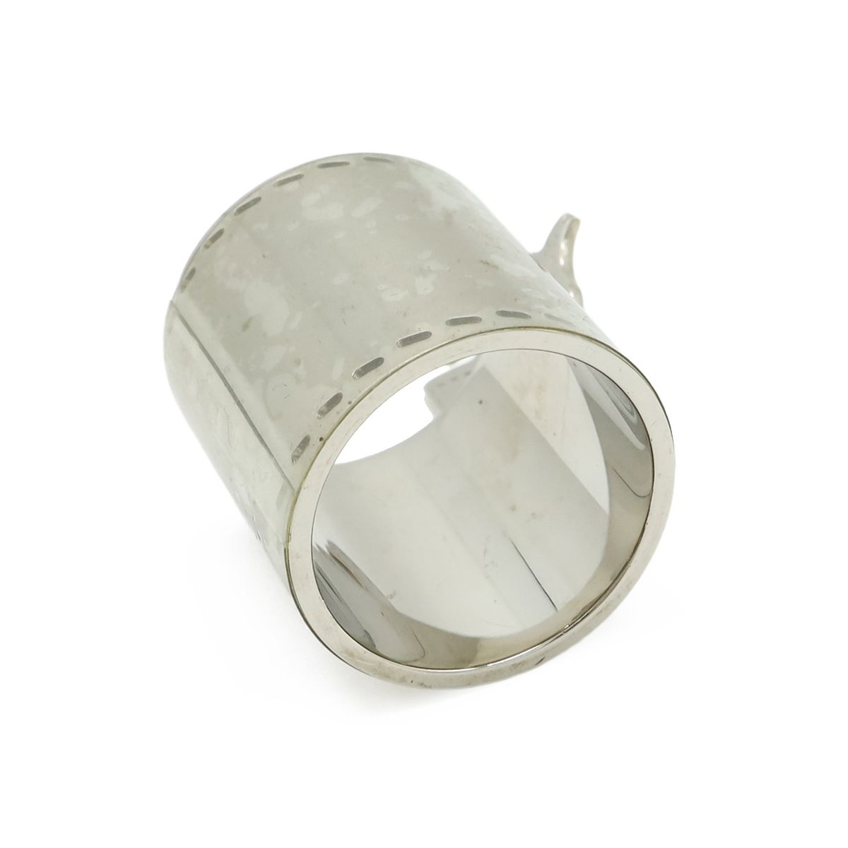 Hermes Cheval Scarf Ring Horse Motif Metal Silver — view 5