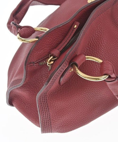 Celine Leather Handbag Red — view 6