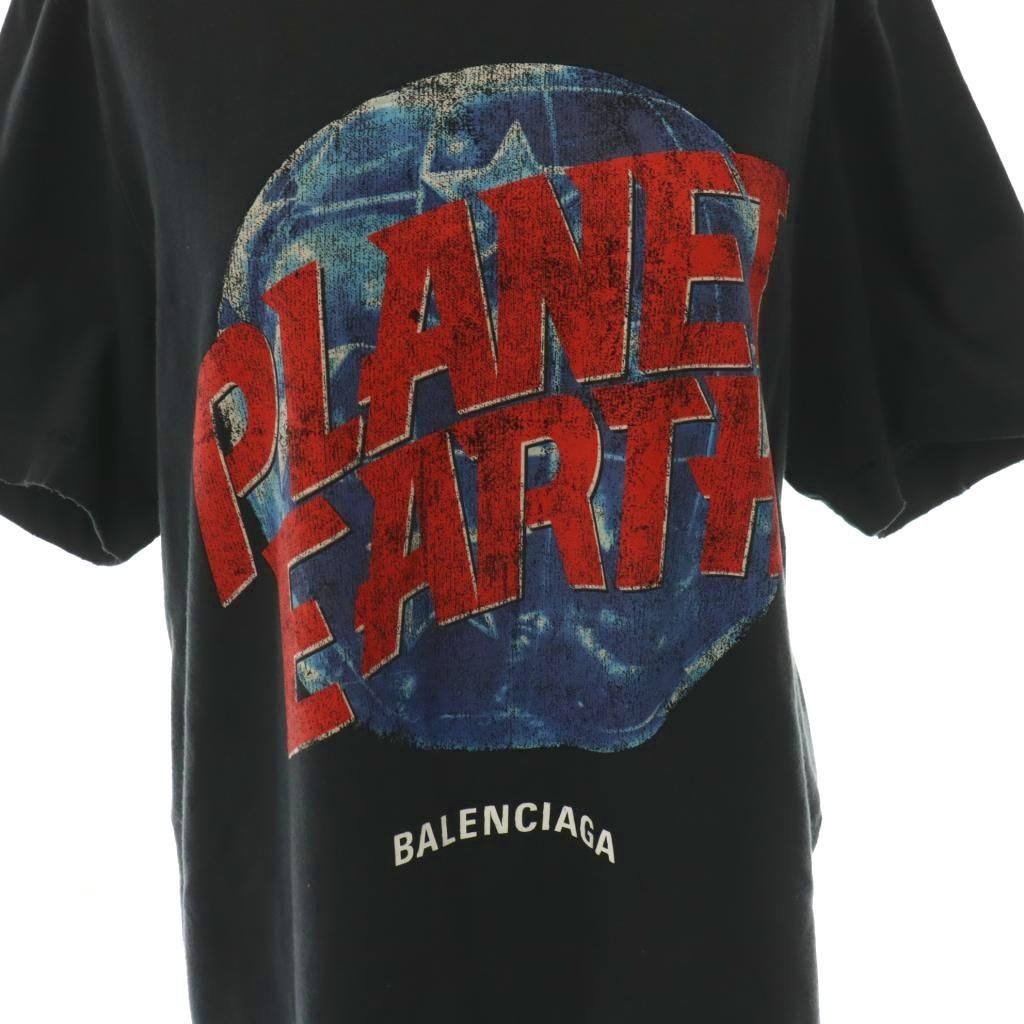 Balenciaga Planet Earth T-Shirt Docking Dress Knee-Length Short Sleeve 38 — view 5