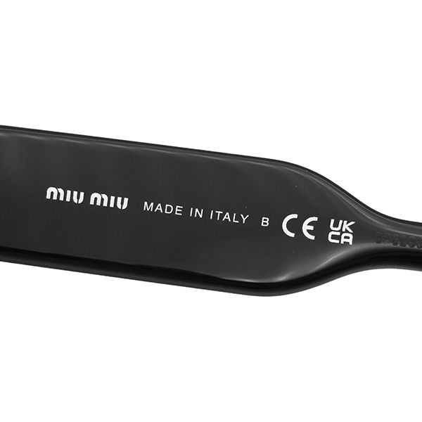 Miu Miu Sunglasses Ciel Square Shape 56 16 Acetate Black Gray Lens Logo Eyewear — view 7