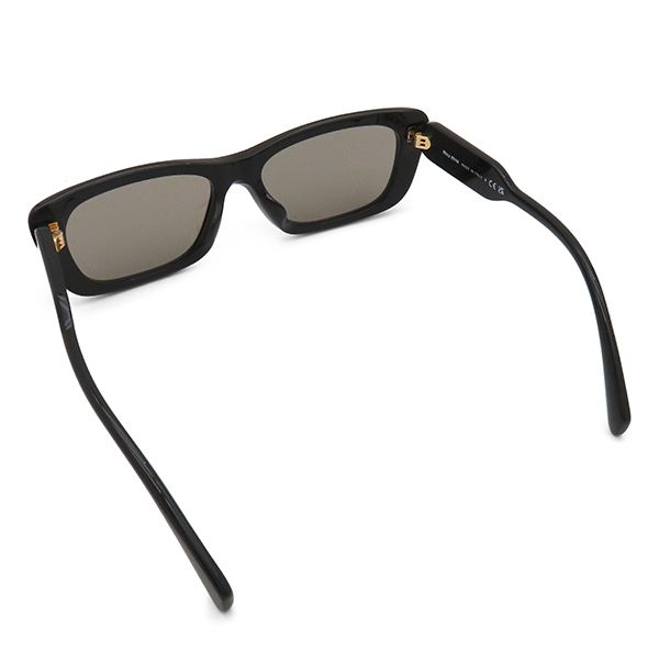 Miu Miu Sunglasses Ciel Square Shape 56 16 Acetate Black Gray Lens Logo Eyewear — view 2