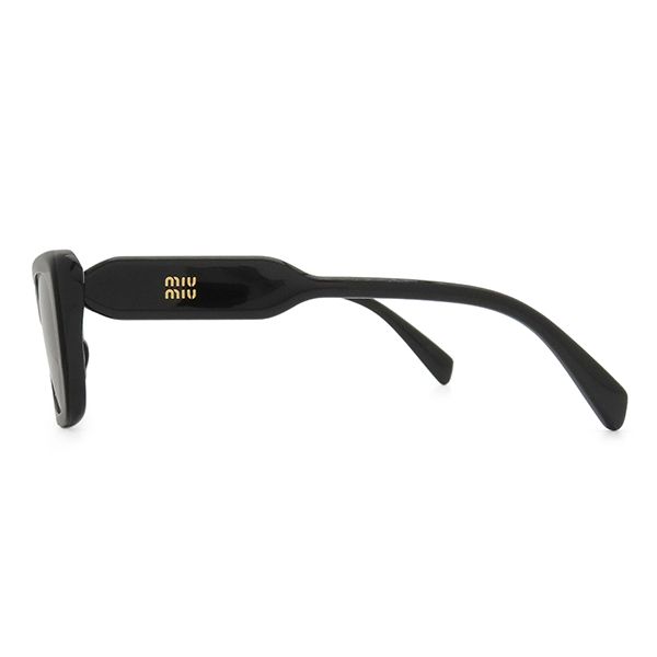 Miu Miu Sunglasses Ciel Square Shape 56 16 Acetate Black Gray Lens Logo Eyewear — view 3