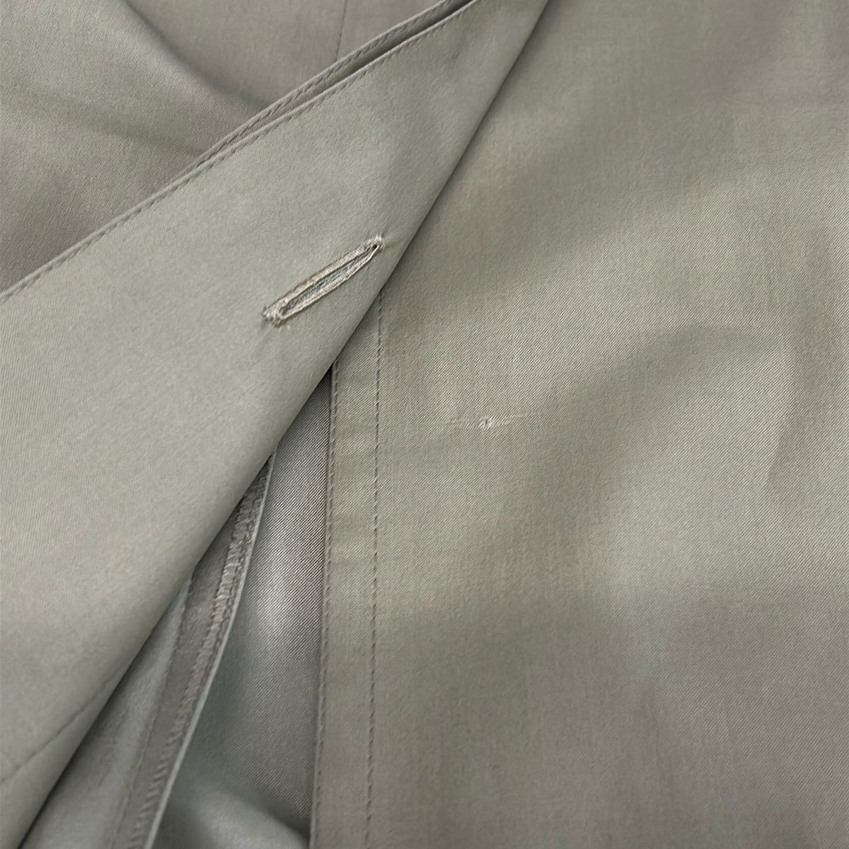Dior Coat Khaki Long Sleeve Silk Shoulder Pad S — view 5