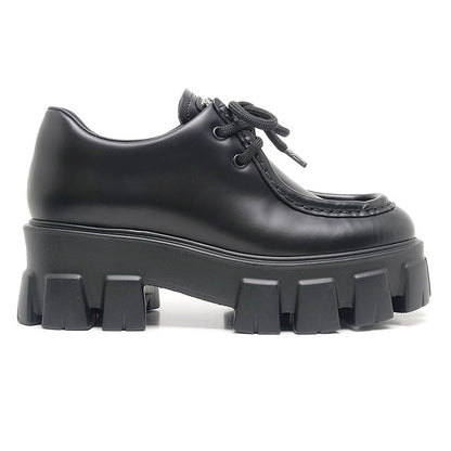 Prada Monolith Platform Loafers Black — view 3
