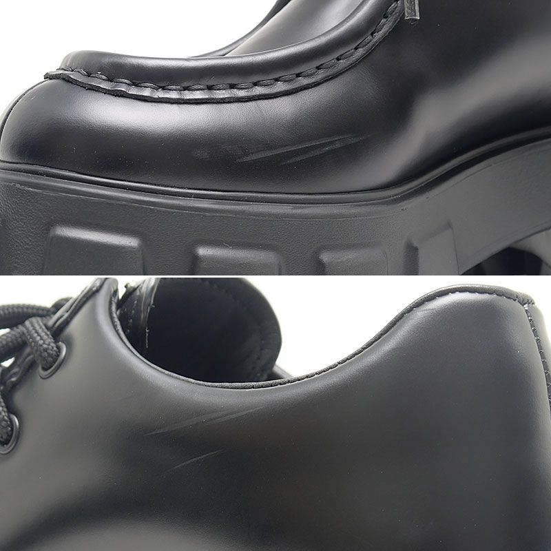Prada Monolith Platform Loafers Black — view 7