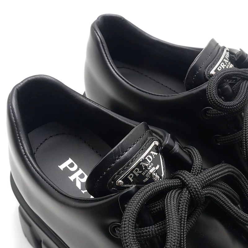 Prada Monolith Platform Loafers Black — view 6