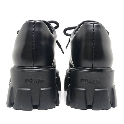 Prada Monolith Platform Loafers Black — view 2