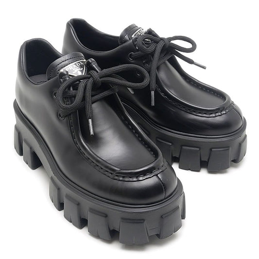 Prada Monolith Platform Loafers Black