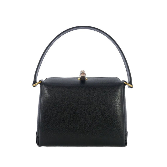 Gucci Vintage Bamboo Turnlock Mini Handbag Black