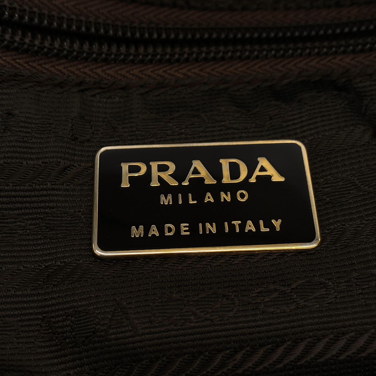 Prada Vintage Quilted Nylon Chain Shoulder Bag Yellow — view 5