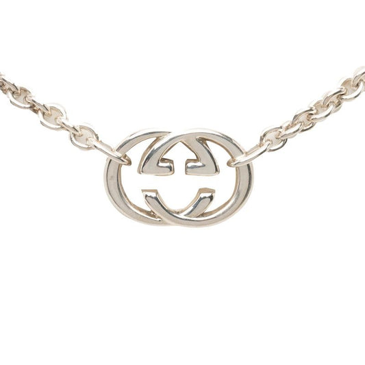 Gucci Chain GG Logo Pendant Silver