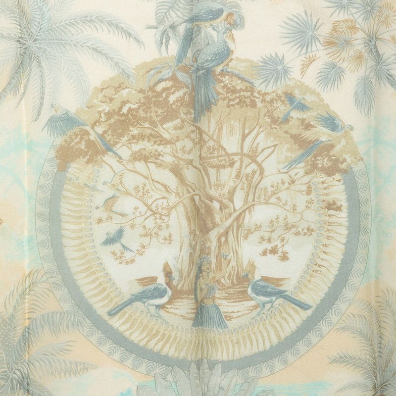 Hermes Carre 90 Aloha Scarf Blue Multicolor Silk — view 2