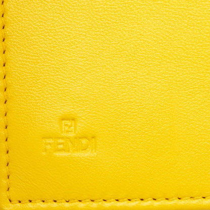 Fendi Wallet Yellow Leather with Matelasse Chain — view 6