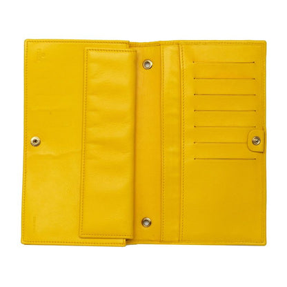 Fendi Wallet Yellow Leather with Matelasse Chain — view 4