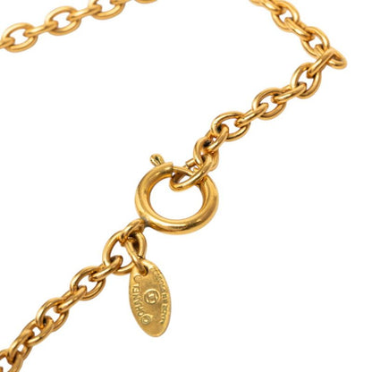 Chanel CC Logo Round Chain Pendant Gold Plated — view 5